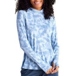 Free Fly Bamboo Lightweight Hoody Clearwater Camo Women's in Clearwater Camo